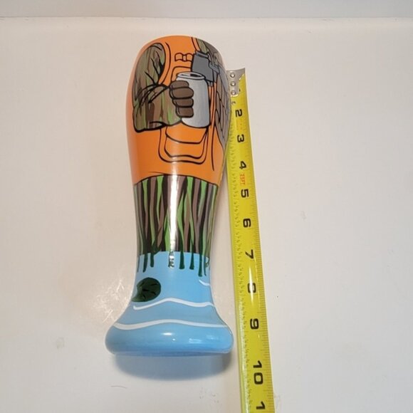 Top Shelf Hand painted "Duck Hunter" Tall Pilsner Beer Glass - Picture 6 of 11